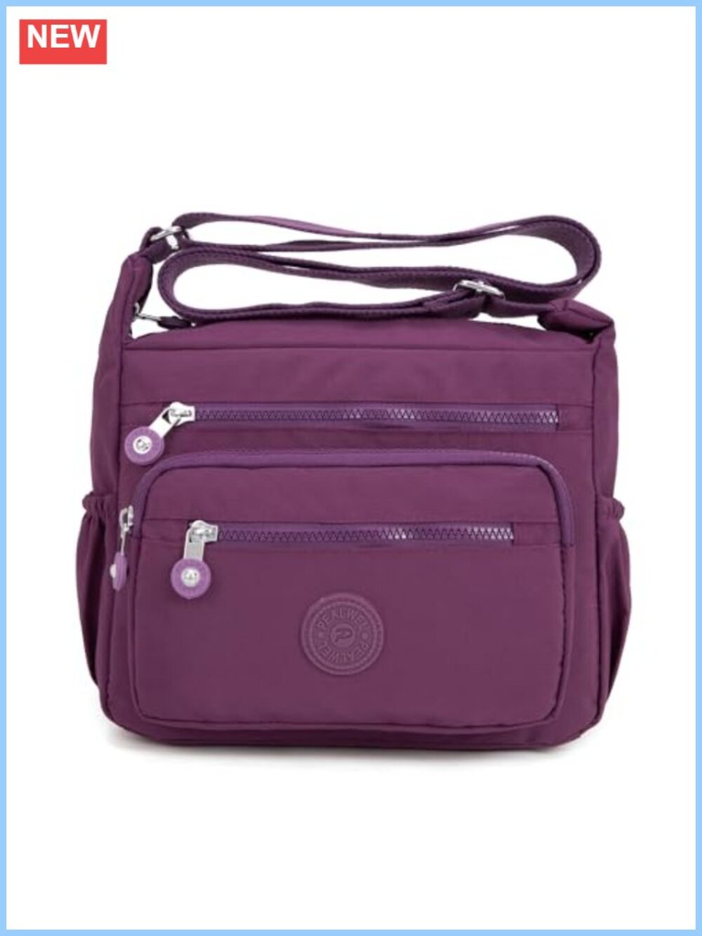 Nylon Tote Handbag 10 Pockets Anti-Theft Waterproof Shoulder Purse